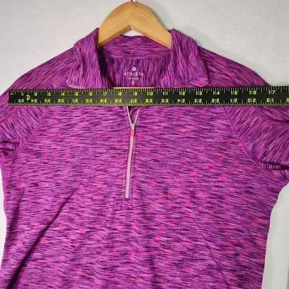 Athleta Women's Pullover Half-zip Small Pink Purple Poly Spandex LS Run Crossfit - Picture 16 of 16